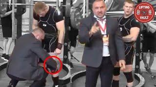 Lifter Gets Caught Wearing Wraps Under Knee Sleeves