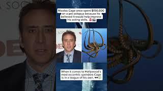 Nicolas Cage Bought an Octopus to Improve His Acting?!  #didyouknow #celebritynews #shorts #facts