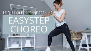 Beginner Step Aerobic // EasyStep Choreo // leicht // 40 Min // Cardio // 2 Blöcke // langsam 125bpm