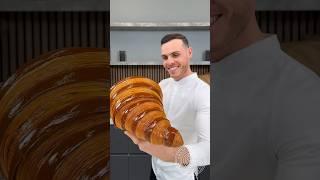 Giant Croissant!  The making of the croissant from the coffee cup video! #amauryguichon #croissant