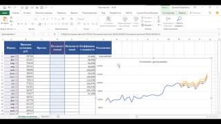 Простой прогноз продаж в Excel с учетом сезонности