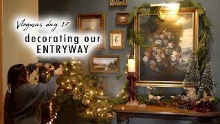 decorating our entryway *Vintage Inspired* | Vlogmas Day 17