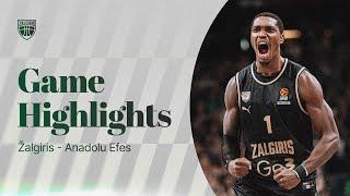 Žalgiris - Anadolu Efes | Game Highlights | 2024.12.05