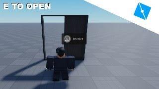 EASY Sliding Door Tutorial - Roblox Studio (E TO OPEN)