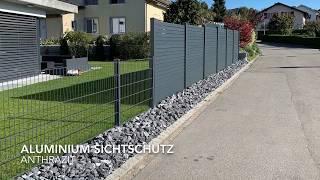 Zaunteam  Aluminium Sichtschutz Zaun