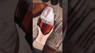 Gifennse Brown Derby Coloring Process | Handmade Leather Magic H #leather #shoes #handmade