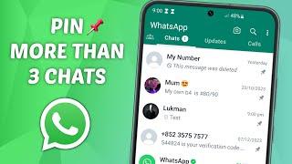 How to Pin  More Than 3 Chats in WhatsApp! (2025)