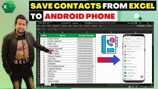 How To Save Contacts From Excel to Android Phone | Transfer Contacts From Excel to Android