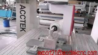 ACCTEK CHINA 5 AXIS CNC ROUTER TEST  VIDEO