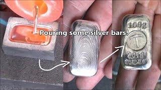 My Silver Pouring & Silver Stamping Process - How I Make My Silver Bars!