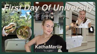 MY FIRST DAY OF UNIVERSITY I First English Vlog, Semester Abroad, AirPods Max I KathaMariie