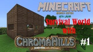 Minecraft Bedrock | Survival World with Chroma Hills Texture Pack! #1