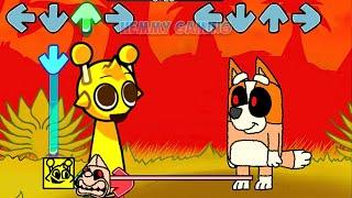 FNF Sprunki All Phases vs Bluey Spooky Full Episodes Sings Chasing | Incredibox Sprunki FNF Mods