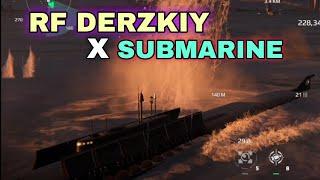 Modern Warships: RF DERZKIY to SUBMARINE gameplay..