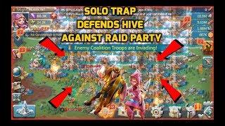 LORDS MOBILE SOLO TRAP DEFENDS HIVE AGAINST RAID | Trap in Fury | Solo Trap