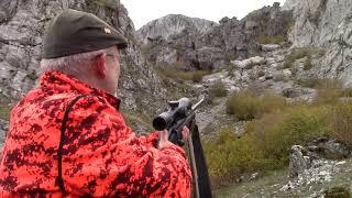 Michel Coya abate un gran jabalí en montaña.