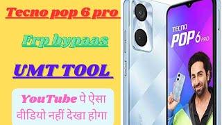 tecno pop 6 pro Frp Bypass UMT TOOL II tecno pop 6 pro google account remove