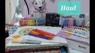 Massive colouring book/supplies and & gift haul!