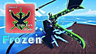 TRIPLE DARK BLADE Frozen Enchant Showcase Blox Fruit