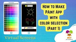 Paint in MIT App Inventor | MIT App inventor Drawing App (Part 1) | Color Picker MIT App Inventor