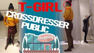 CROSSDRESSER PUBLIC. SHOPPING TRIP TO THE CLOTHING STORE AT THE MALL. PART 2 OF 2.