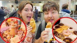 MIAMI AIRPORT MUKBANG WITH NATALIE AND JONAH!!