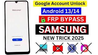 SAMSUNG FRP BYPASS 2025 (100% DONE) Android 13/14 New Security 2025 | Frp Removal | Frp Lock Unlock