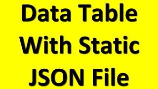  Using jQuery Data Table with JSON file  #tecqmate