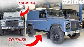 From this... to this! Restoring an old Land Rover Defender 90 | MAHKER EP037