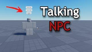 How to make an NPC talk in Roblox Studio