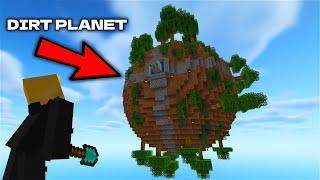 How I Built the Largest DIRT PLANET in Minecraft Hardcore