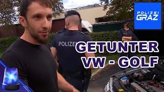 Rennfahrer uneinsichtig – Kennzeichenabnahme bei getuntem Kfz | Polizei Graz - Radau in Karlau | ATV