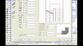 Создание новой лестницы и ее настройка в ArchiCad