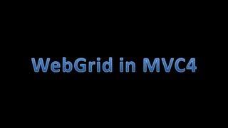 WebGrid in ASP.NET MVC4