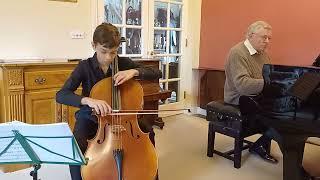 Francoeur Cello Sonata in E major, lesson with piano, Misha Andreev