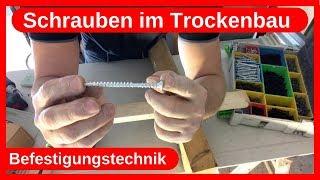 Schrauben im Trockenbau / Befestigungstechnik /Justierschrauben / Stellschrauben / Dachausbau DIY