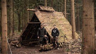 Viking House: Overnight Bushcraft Camp in the Viking Shelter