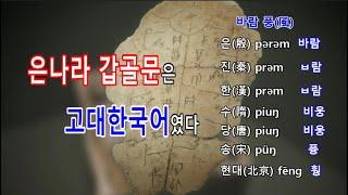 놀라운 사실! 은(殷)나라 갑골음(甲骨音)은 고대한국어였다. 한자(漢字)는 고대(古代)로 올라갈수록 다르게 발음했다. 한자(漢字)는 갑골문에서 기원했다.