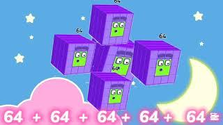 NUMBERBLOCKS ADDITION OF 5 SAME SQUARE NUMBERS | ADD DUPLICATE NUMBERS | LEARN TO COUNT|learningcity