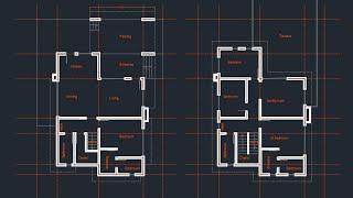 How to draw a floor plan of Villa in AutoCAD part 1 [P#6]