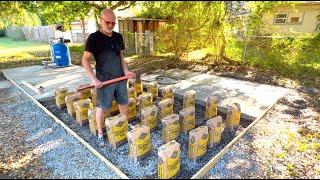 Concrete Ninja Warrior Dry Pour Slab for Backyard Building