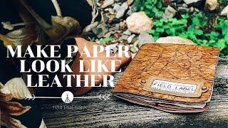 How to Make a Faux Leather Book from Paper | DIY Notebook | Rustic Paper Crafts