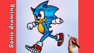 How To Draw Sonic The Hedgehog | Drawing of sonic the hedgehog