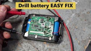 Drill battery Is dead doesn't last at all dies fast Fix, how to wake it up and FIX Balancing issues