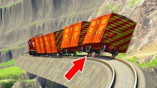 Freight Trains High-Speed Accidents Derailments  BEAMNG.Drive STREAM