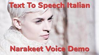 Text to speech Italian online demo: make videos and audio guides in Italian easily with Narakeet