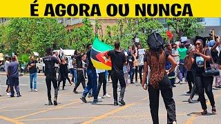 O PAÍS TODO PAROU AS 12 HORAS PARA MANIFESTAR EM MOÇAMBIQUE  FOI INCRIVEL