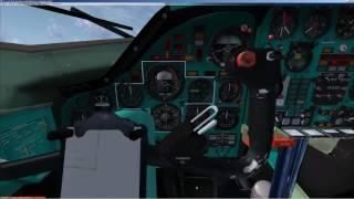 FSX | Tu 134 | Ту 134 А3 new HD | New Crew | полет по РСБН | UIII - UNNT