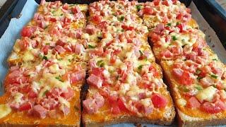 Slices of bread turn into pizza! Pizza in 10 minutes, a simple recipe!