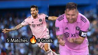 el Mágico Messi   5 Matches 9 Goals   Messi Goals & Highlights vs Charlotte fc